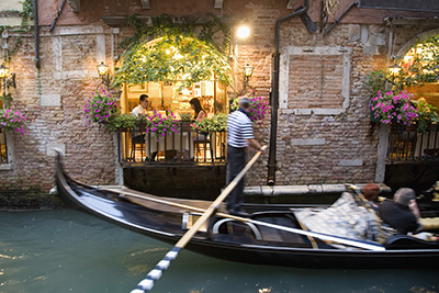 gondola floating down canal