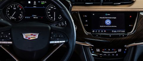 Integrated Cadillac dashboard