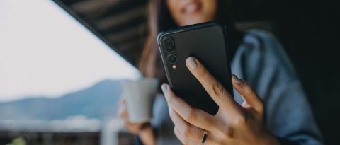 Woman on her cell phone