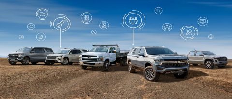 A lineup of chevrolet vehicles available for fleet