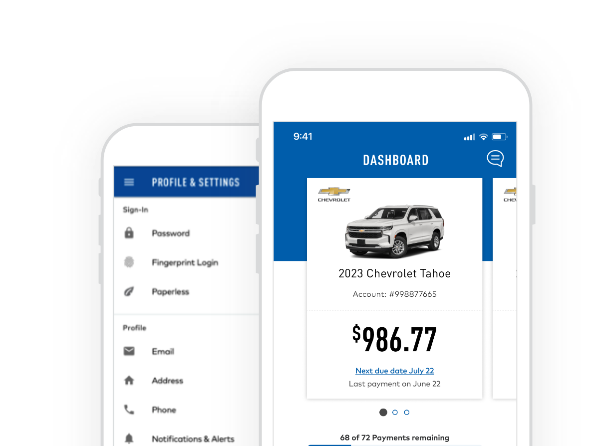 Chat interface inside GM Financial's Mobile App