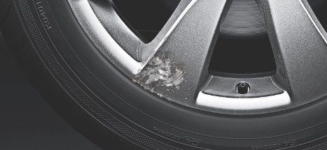 A damaged wheel